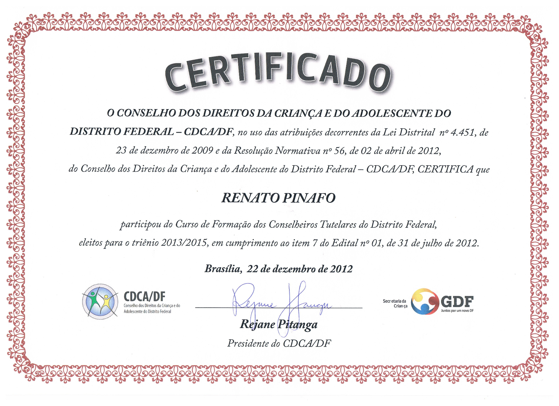 Certificado 15